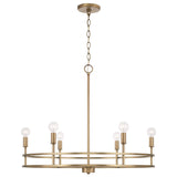 Capital Lighting 448761AD Fuller 6 Light Chandelier Aged Brass