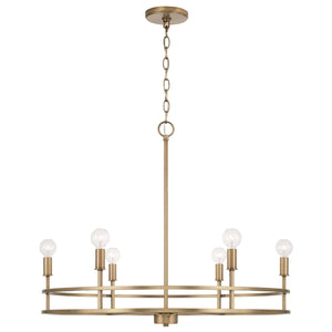 Capital Lighting 448761AD Fuller 6 Light Chandelier Aged Brass