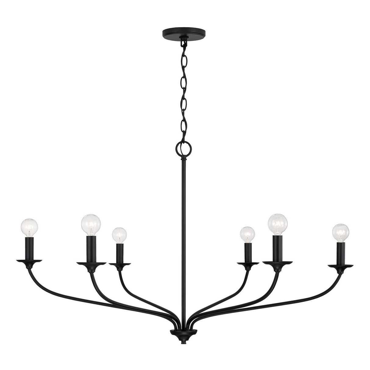 Capital Lighting 449961MB Dolan 6 Light Chandelier Matte Black