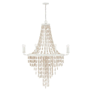 Capital Lighting 447782OW Carissa 8 Light Chandelier Organic White