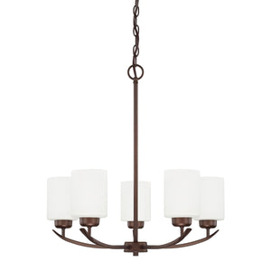 Capital Lighting 415251BZ-338 Dixon 5 Light Chandelier Bronze