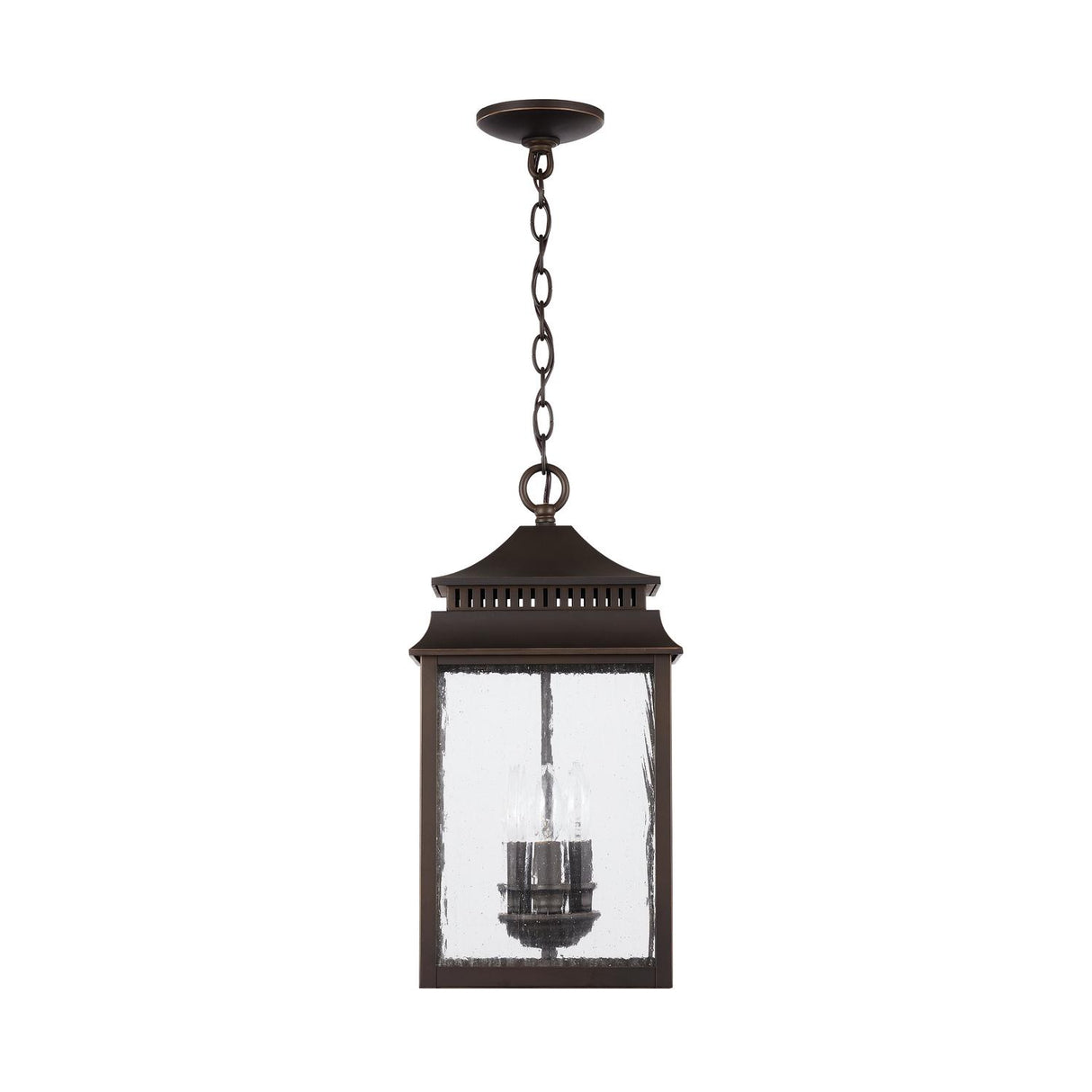 Capital Lighting 936933OZ Sutter Creek 3 Light Outdoor Hanging Lantern Oiled Bronze