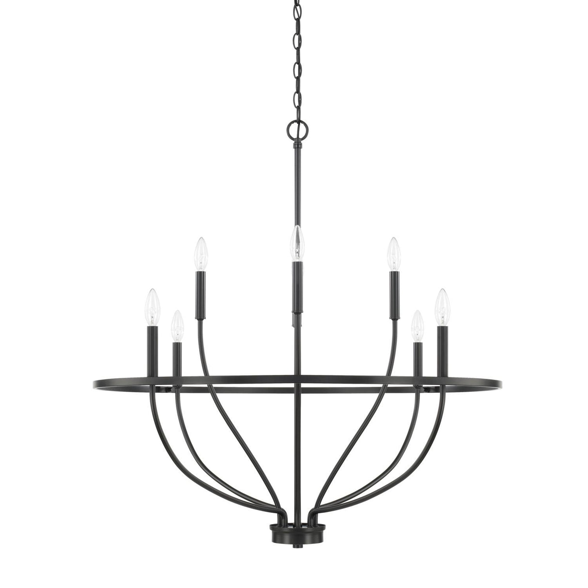 Capital Lighting 428581MB Greyson 8 Light Chandelier Matte Black