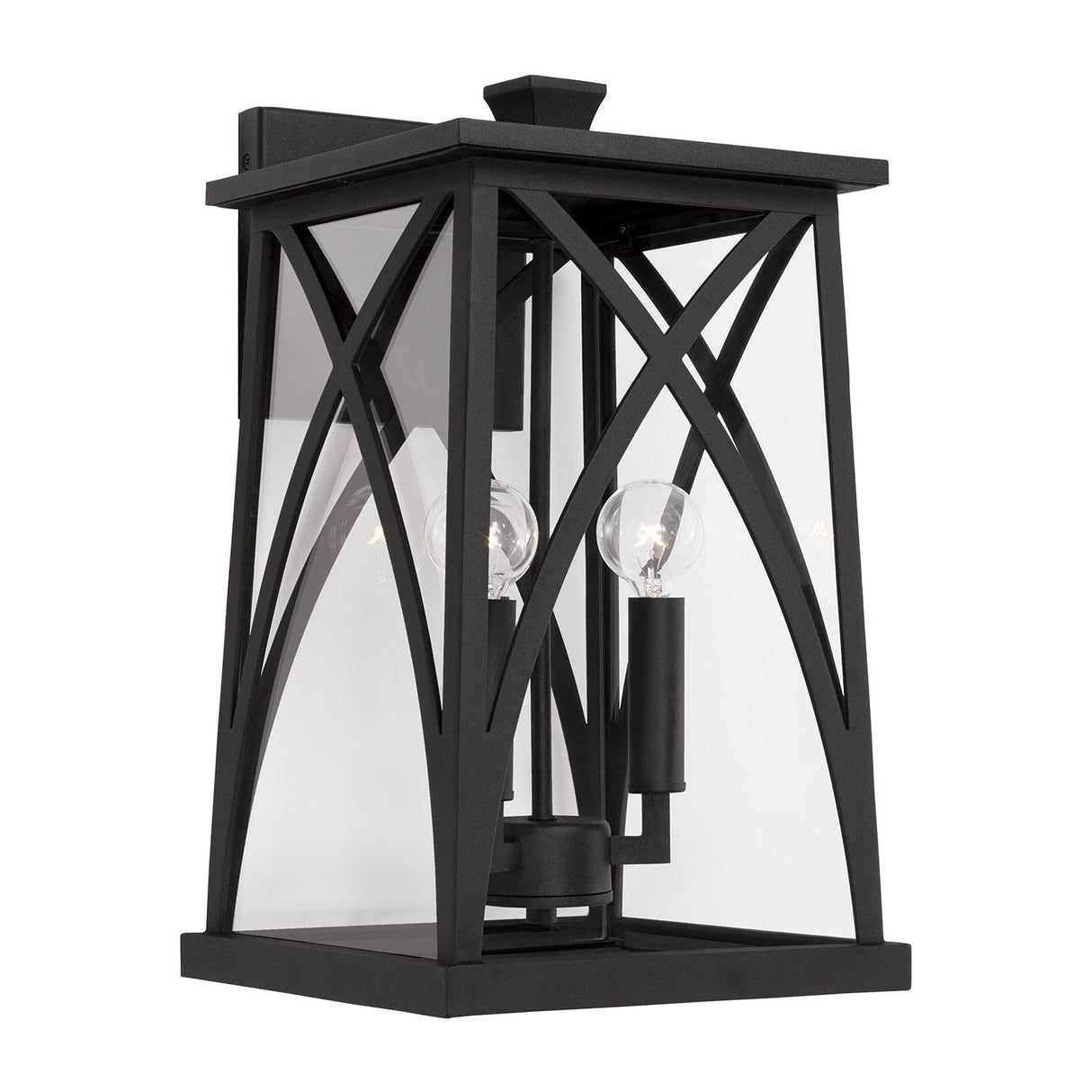 Capital Lighting 946531BK Marshall 3 Light Outdoor Wall Lantern Black