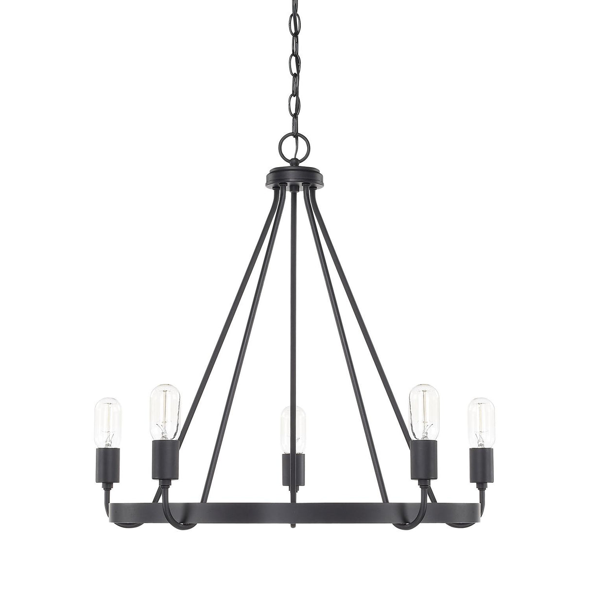 Capital Lighting 420061MB Tanner 5 Light Chandelier Matte Black