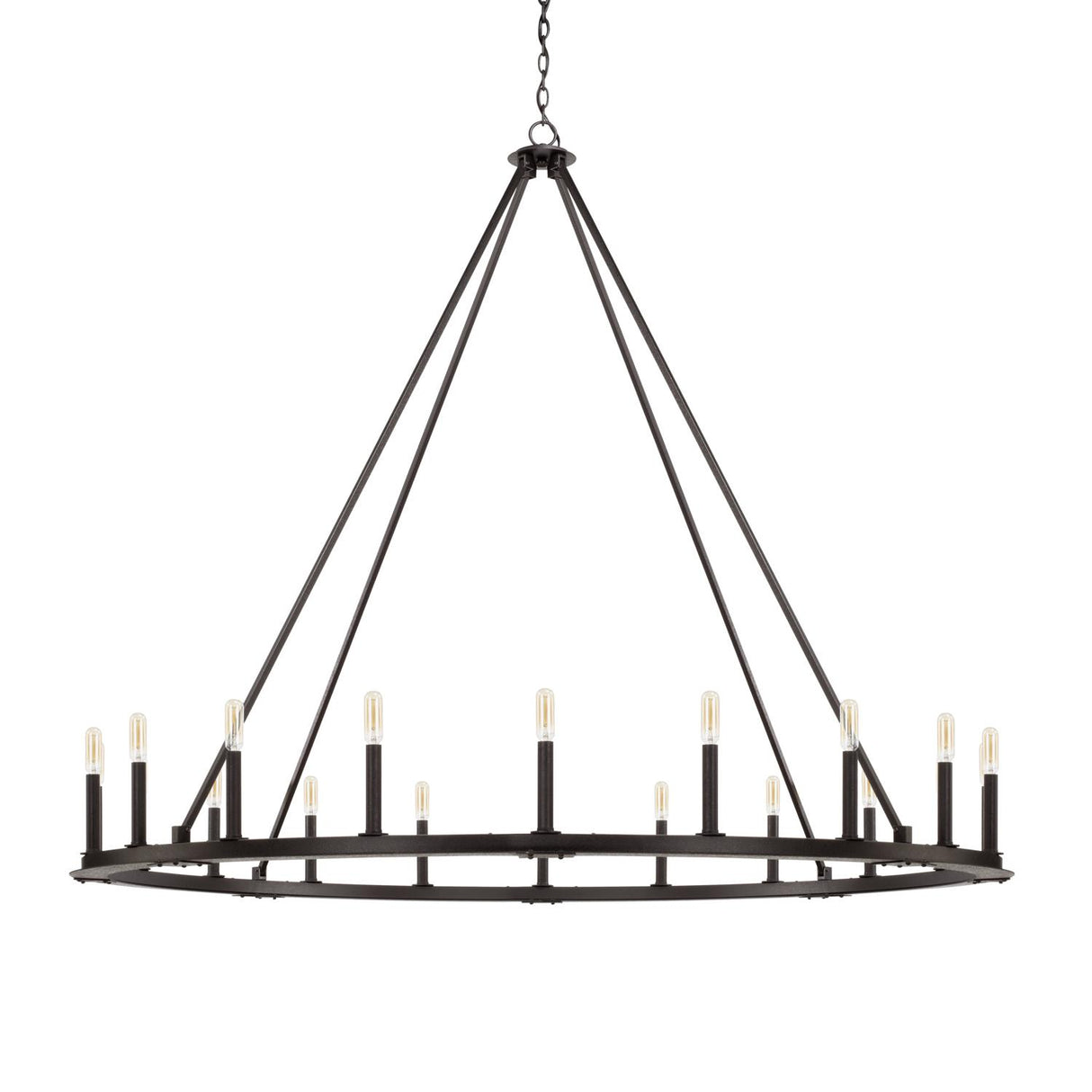 Capital Lighting 4913BI Pearson 20 Light Chandelier Black Iron