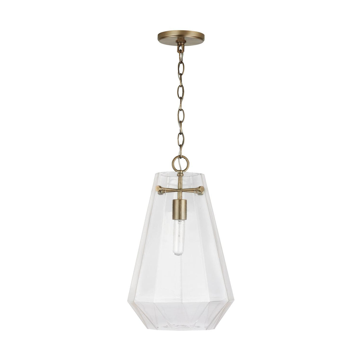 Capital Lighting 338316AD Lee 1 Light Pendant Aged Brass