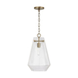 Capital Lighting 338316AD Lee 1 Light Pendant Aged Brass