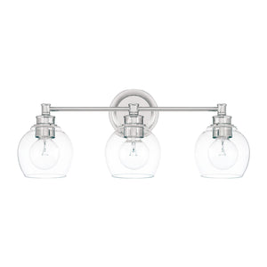 Capital Lighting 121131PN-426 Mid Century 3 Light Vanity Polished Nickel