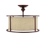 Capital Lighting 3914BB-458 Midtown 3 Light Semi-Flush Burnished Bronze