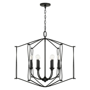 Capital Lighting 541661BI Bentley 6 Light Foyer Black Iron