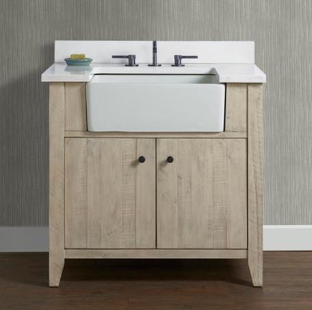 River View 36" Farmhouse Vanity - Toasted Almond