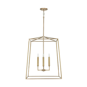 Capital Lighting 537643AD Thea 4 Light Foyer Aged Brass