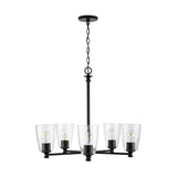 Capital Lighting 440951MB-506 Myles 5 Light Chandelier Matte Black