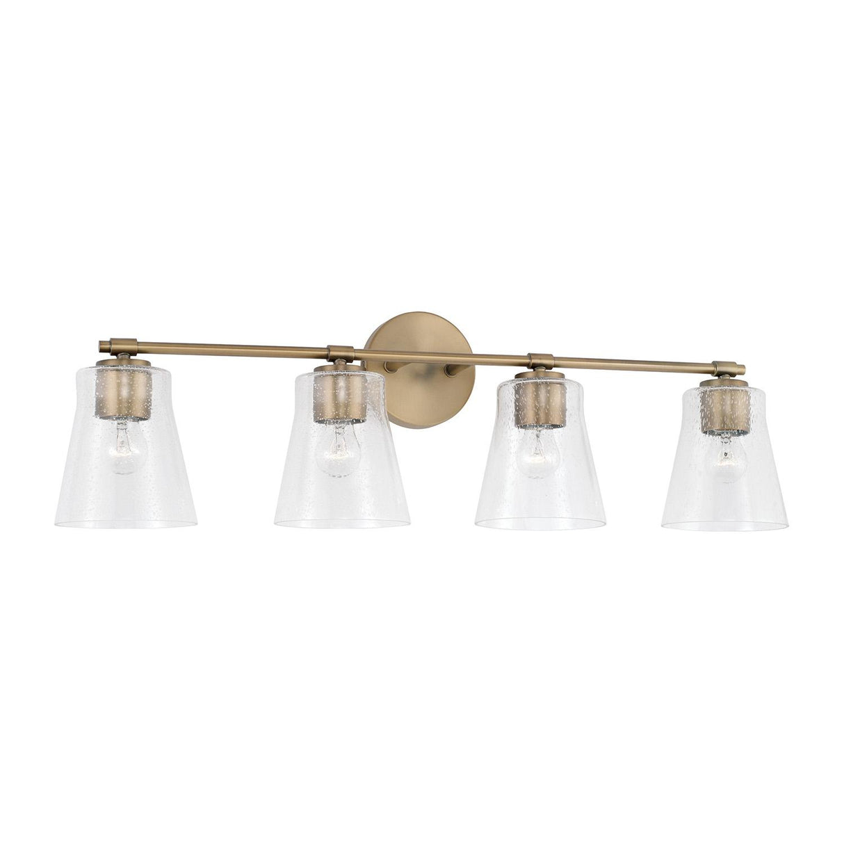 Capital Lighting 146941AD-533 Baker 4 Light Vanity Aged Brass