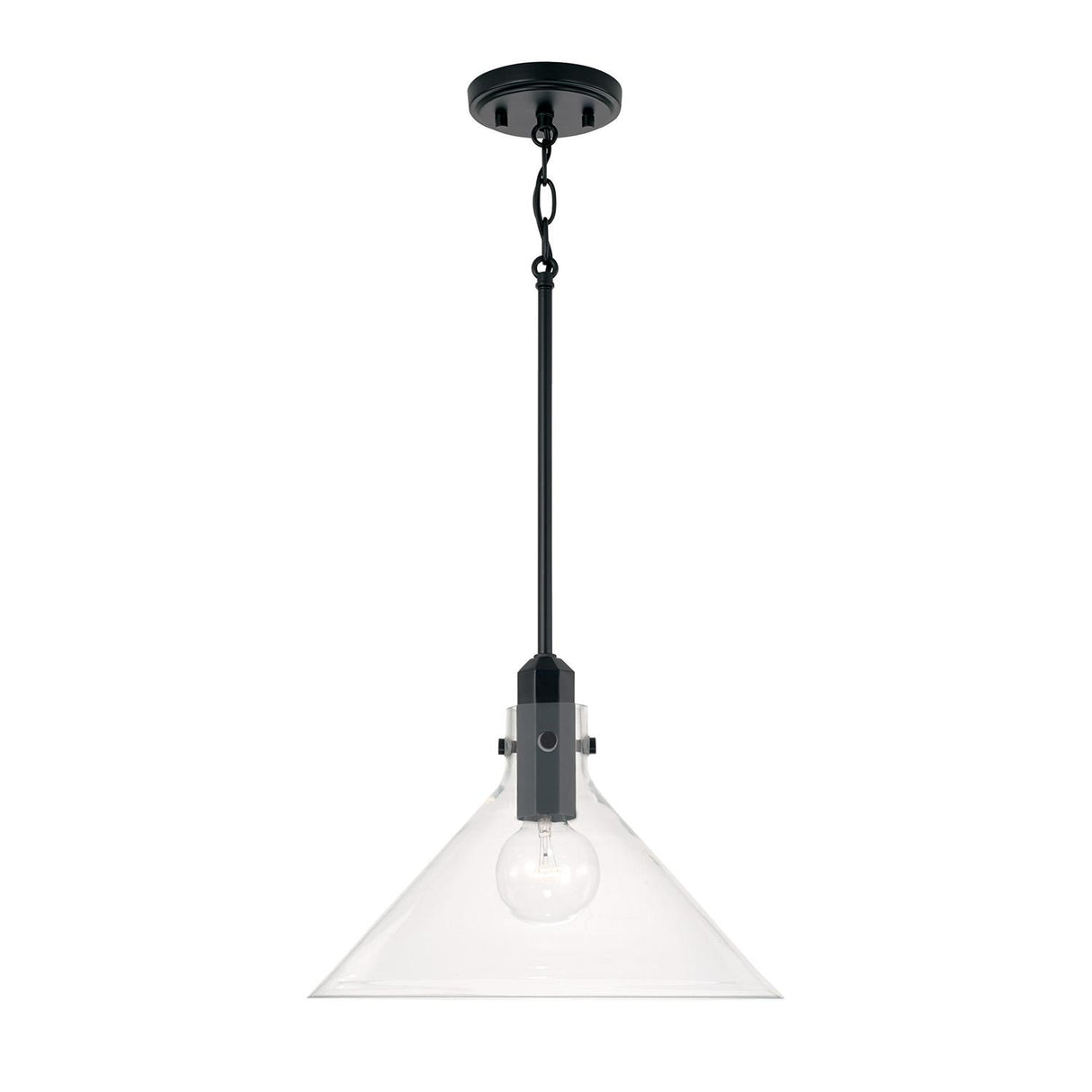 Capital Lighting 345811MB Greer 1 Light Pendant Matte Black