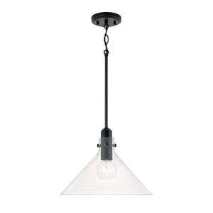Capital Lighting 345811MB Greer 1 Light Pendant Matte Black