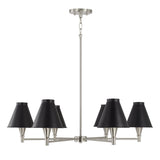 Capital Lighting 441561BT-699 Benson 6 Light Chandelier Black Tie