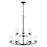 Capital Lighting 415291MB-338 Dixon 9 Light Chandelier Matte Black