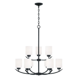 Capital Lighting 415291MB-338 Dixon 9 Light Chandelier Matte Black