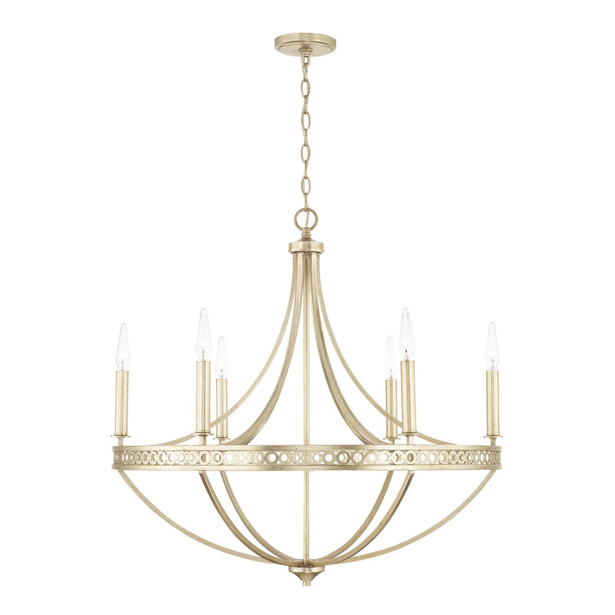 Capital Lighting 443161WG Isabella 6 Light Chandelier Winter Gold