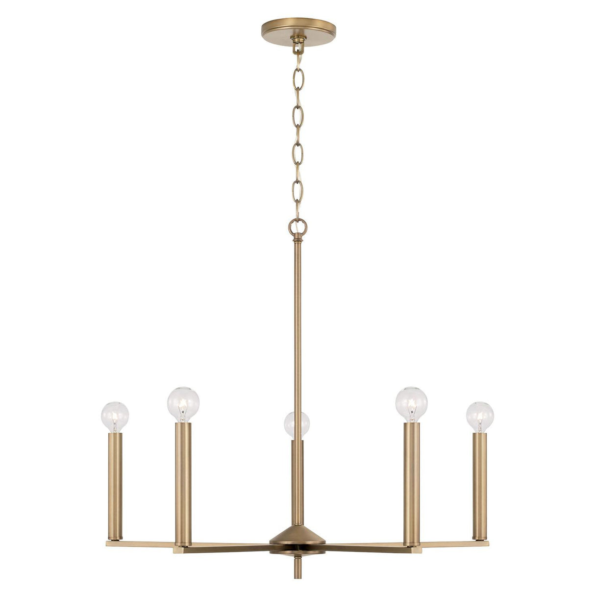 Capital Lighting 448651AD Portman 5 Light Chandelier Aged Brass