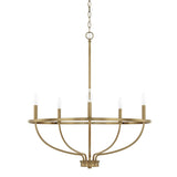 Capital Lighting 428551AD Greyson 5 Light Chandelier Aged Brass