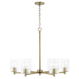 Capital Lighting 441361AD-491 Emerson 6 Light Chandelier Aged Brass