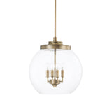 Capital Lighting 321142AD Mid Century 4 Light Pendant Aged Brass