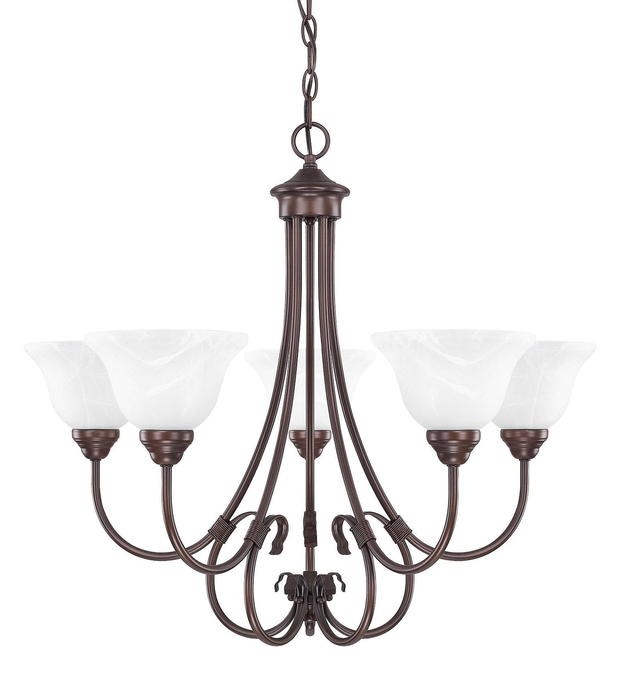 Capital Lighting 3226BZ-220 Hometown 5 Light Chandelier Bronze