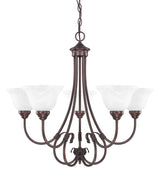 Capital Lighting 3226BZ-220 Hometown 5 Light Chandelier Bronze