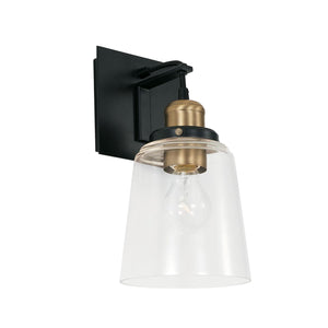 Capital Lighting 3711AB-135 Fallon 1 Light Sconce Aged Brass and Black