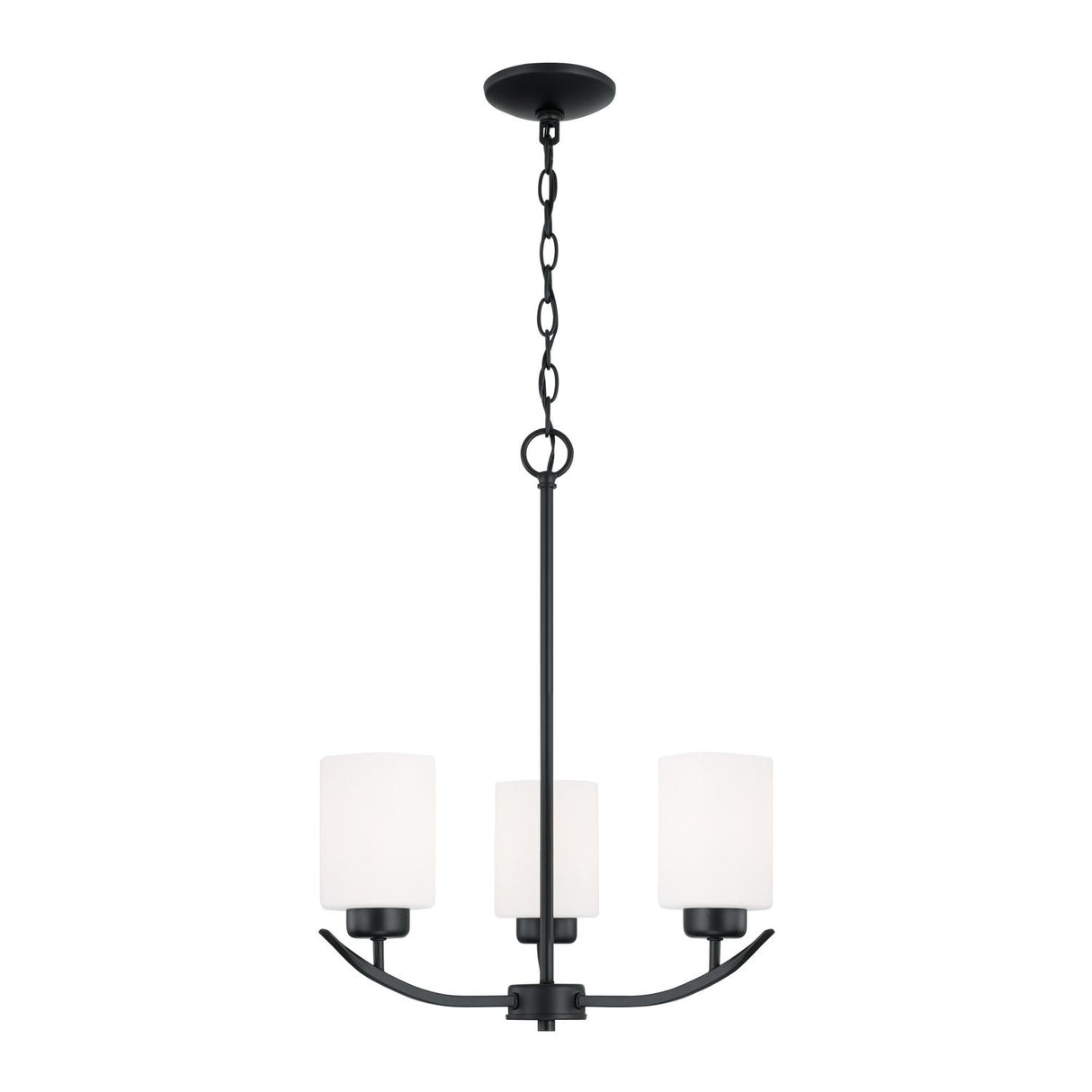 Capital Lighting 415231MB-338 Dixon 3 Light Chandelier Matte Black