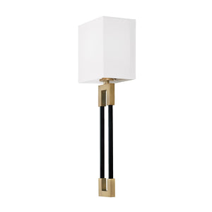 Capital Lighting 644711AB Bleeker 1 Light Sconce Aged Brass and Black