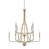 Capital Lighting 419391AD Dawson 10 Light Chandelier Aged Brass