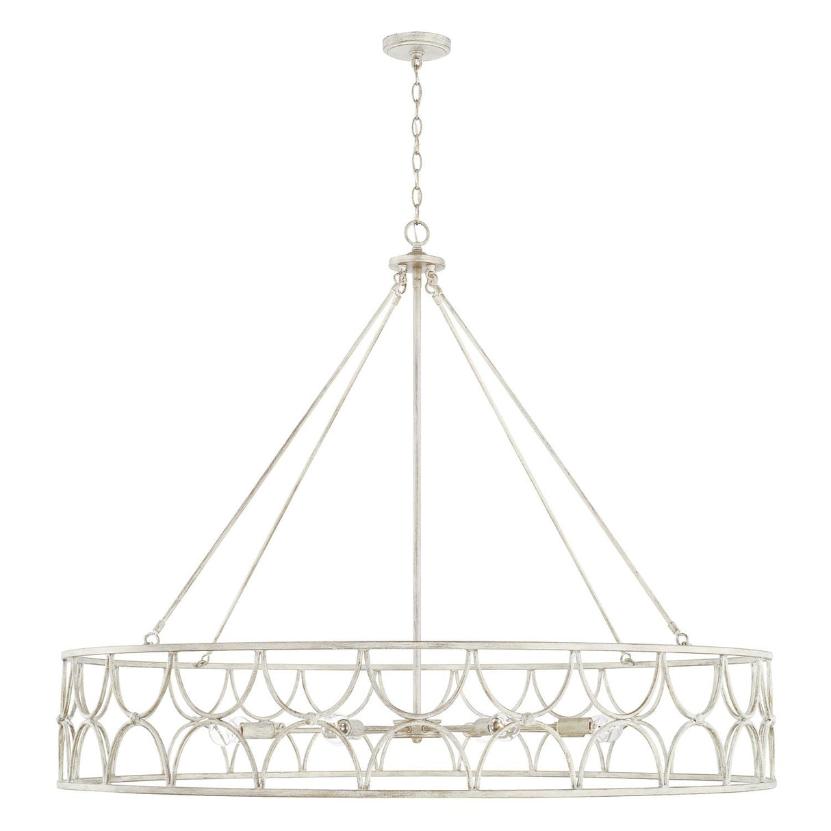 Capital Lighting 443381WW Ricci 8 Light Chandelier Winter White