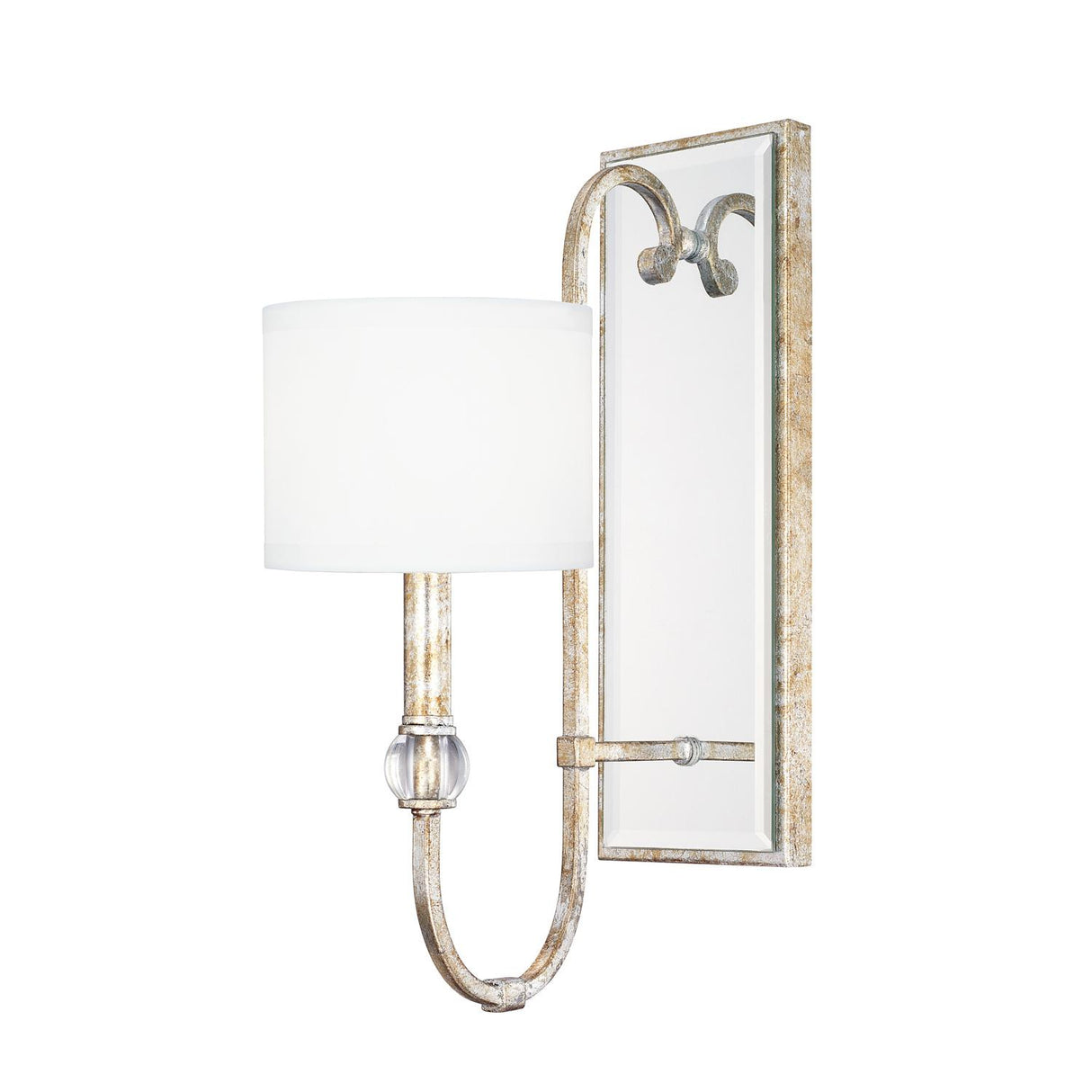 Capital Lighting 613311SG-654 Charleston 1 Light Sconce Silver and Gold Leaf