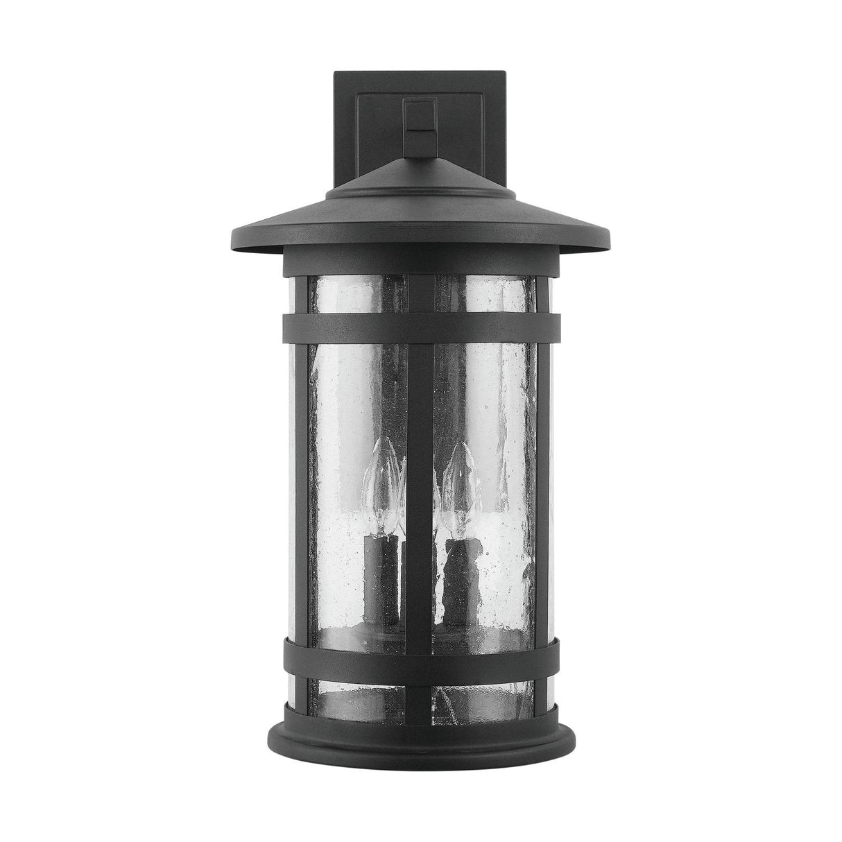 Capital Lighting 935531BK Mission Hills 3 Light Outdoor Wall Lantern Black