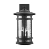 Capital Lighting 935531BK Mission Hills 3 Light Outdoor Wall Lantern Black