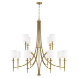 Capital Lighting 442601AD-701 Abbie 12 Light Chandelier Aged Brass