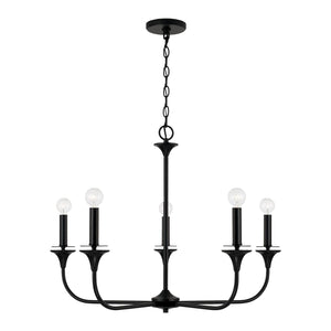 Capital Lighting 448951MB Presley 5 Light Chandelier Matte Black