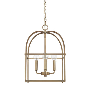 Capital Lighting 527542AD Aubrey 4 Light Foyer Aged Brass