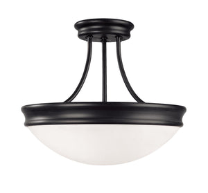 Capital Lighting 2037MB Hansen 3 Light Semi-Flush Matte Black