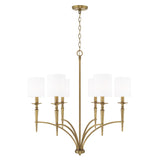 Capital Lighting 442661AD-701 Abbie 6 Light Chandelier Aged Brass