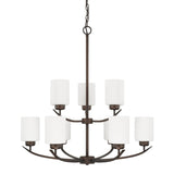 Capital Lighting 415291BZ-338 Dixon 9 Light Chandelier Bronze