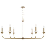 Capital Lighting 448961AD Presley 6 Light Chandelier Aged Brass