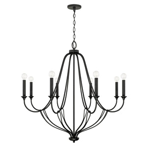 Capital Lighting 441681BI Bentley 8 Light Chandelier Black Iron