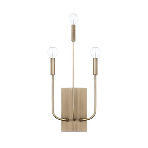 Capital Lighting 621931AD Zander 3 Light Sconce Aged Brass
