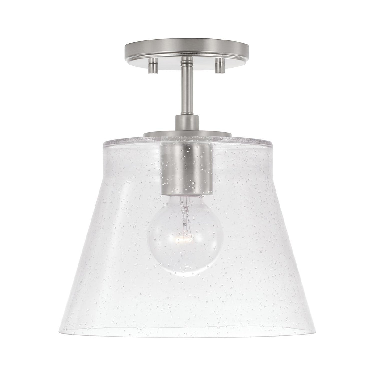 Capital Lighting 346912BN Baker 1 Light Pendant Brushed Nickel