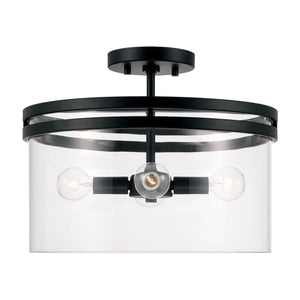Capital Lighting 248741MB Fuller 4 Light Dual Mount Semi-Flush/Pendant Matte Black